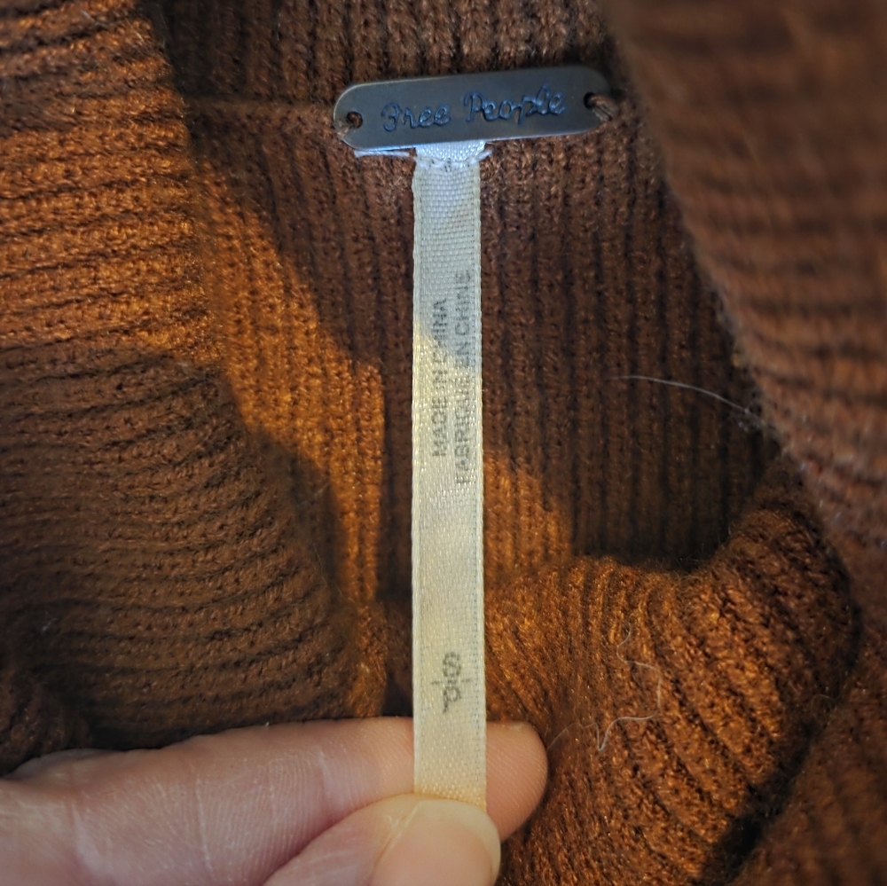 Free People Warm Brown Turtleneck Sweater - Picture 5 of 7